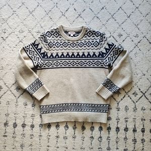 JCREW Wallace & Barnes Crewneck Sweater Fair Isle